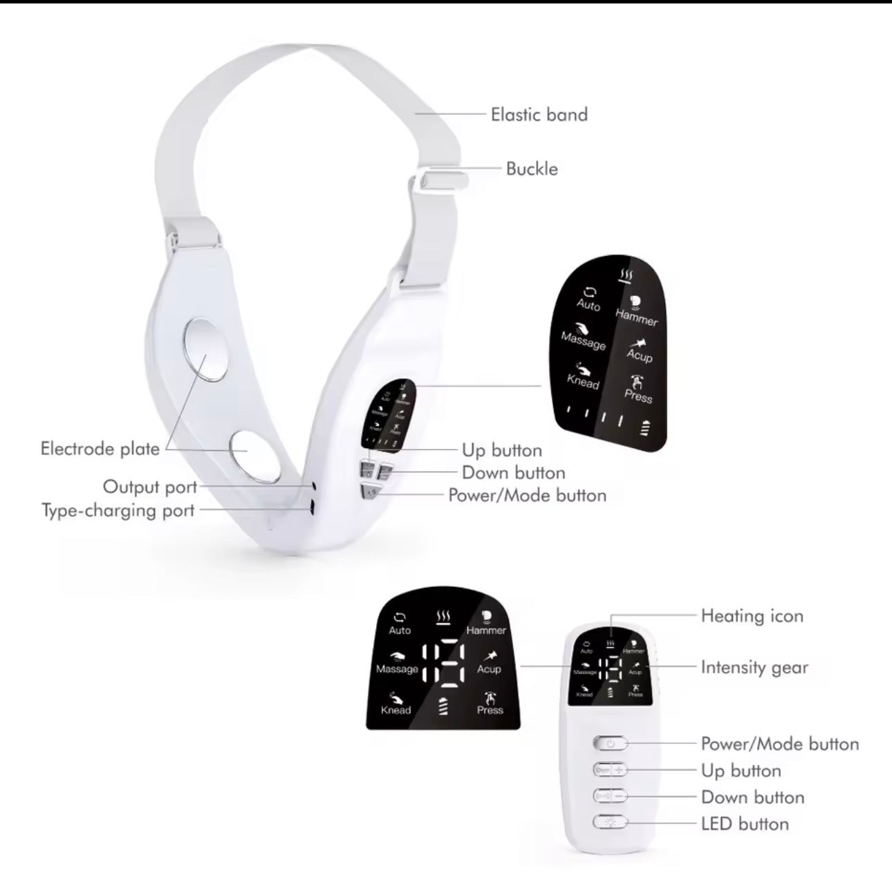 6-in-1 LED Facial Massager